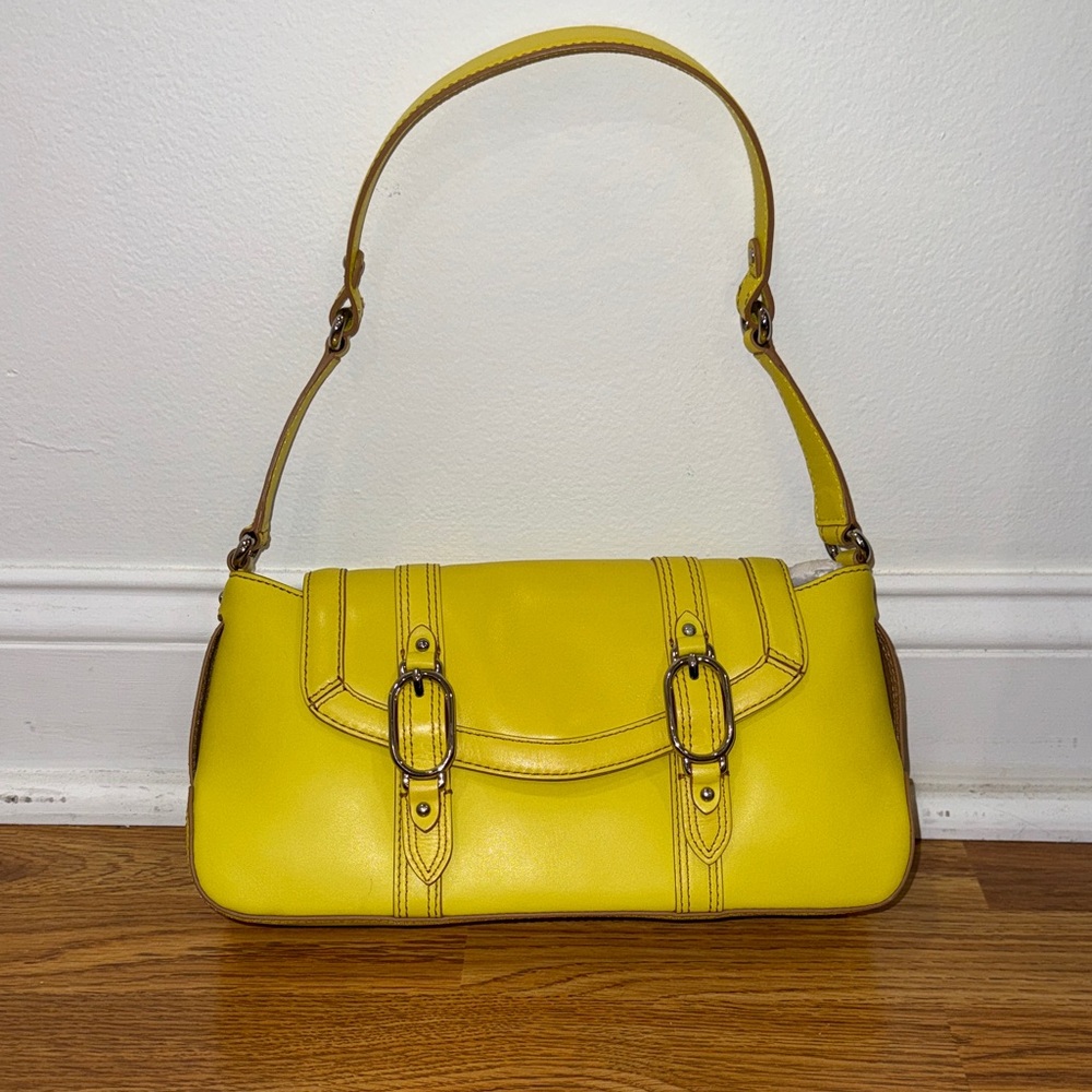 Cole Haan Yellow Leather Shoulder Bag